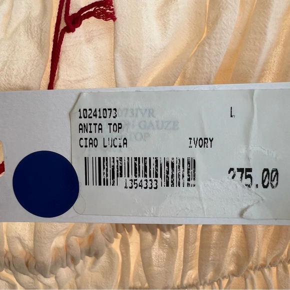 Ciao Lucia Anita Tank Top Ivory NWT Spring Classic Feminine Minimalist Neutral - Picture 4 of 5
